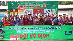 Phá dớp Vua hạng nhì, ‘dàn siêu cầu thủ’ của giới phóng viên vô địch giải Hội nhà báo TP.HCM